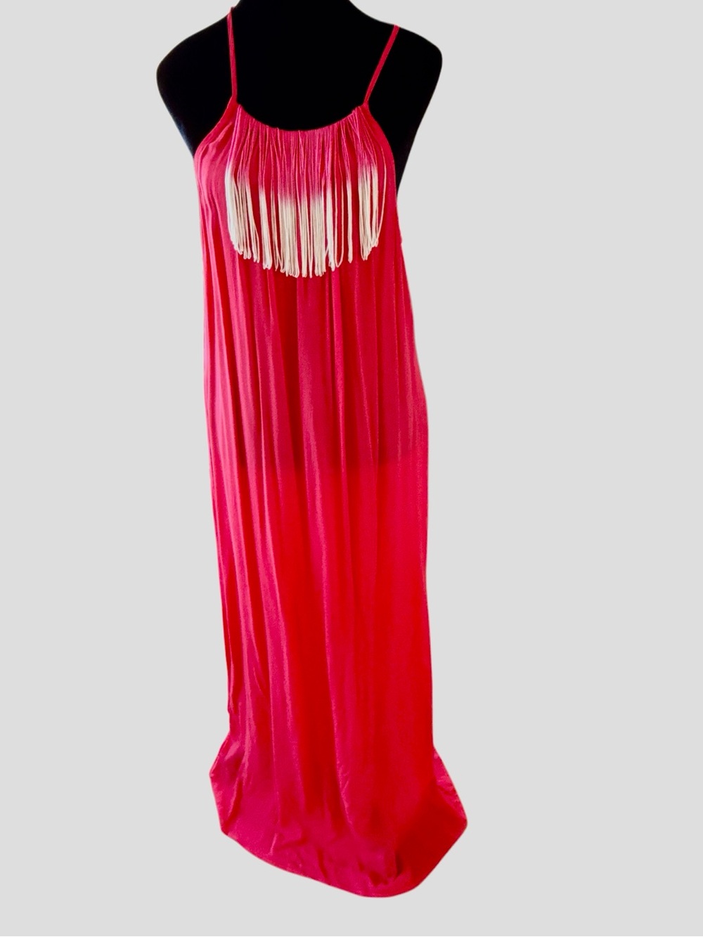 BCBG GENERATION FRINGE MAXI (in watermelon) Sz  M- NWT